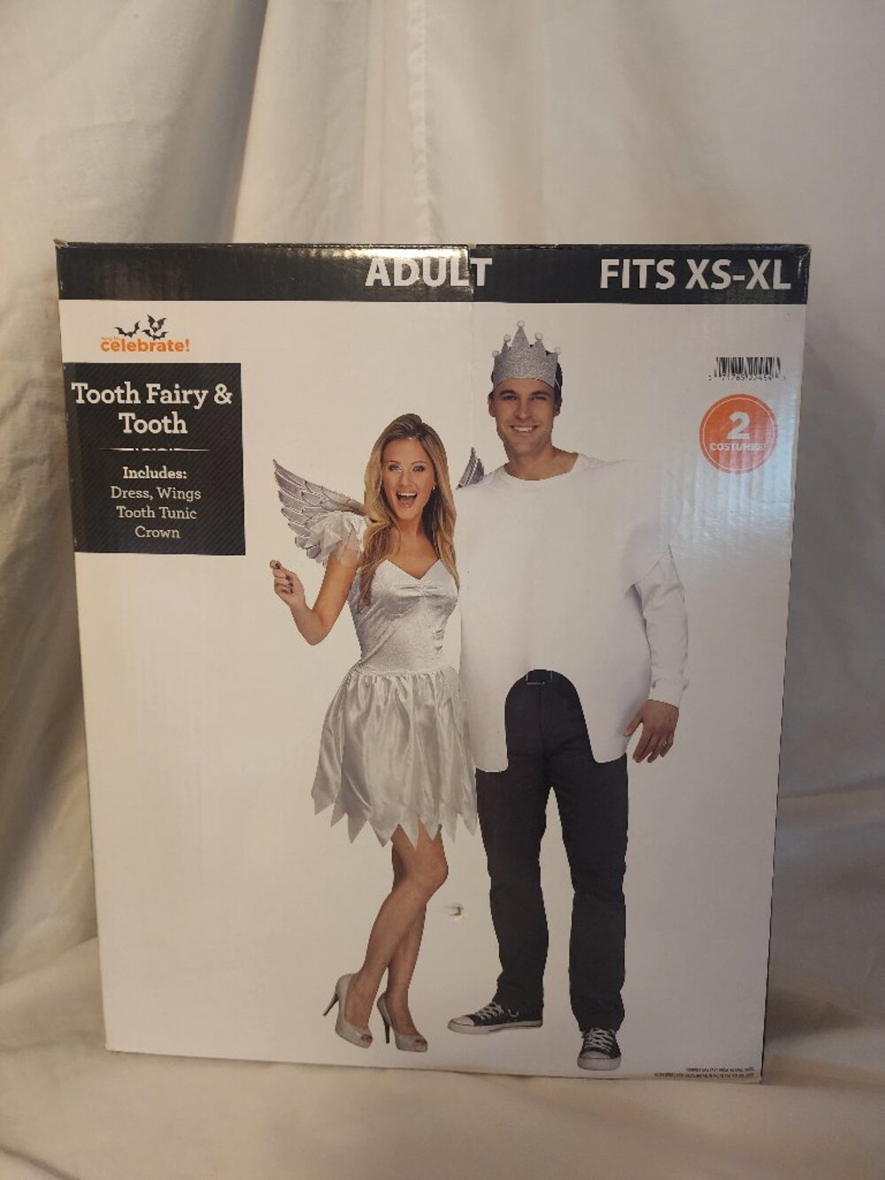 NIB TOOTH FAIRY & TOOTH Adult Couple Halloween Costume Party Box Damage